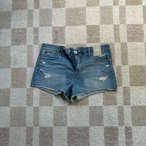 Madewell Blue Distressed Jean Shorts